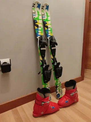 Conjunto de Esquís y botas talla 20,5 y 100