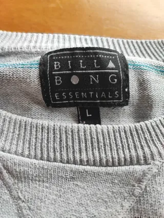 Jersey Billabong rayas gris y turquesa