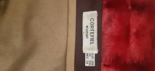 Vestido antelina beige y marron