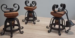 Lámpara Colgante Colonial Metal y Madera