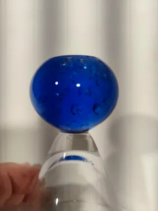 5 Copas de Licor Chupito Azul cobalto ,vintage