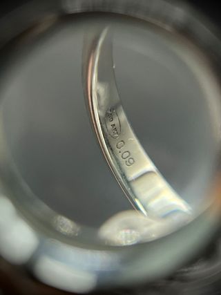 ANILLO ORO BLANCO 18K 1,76gr T15 con diamante