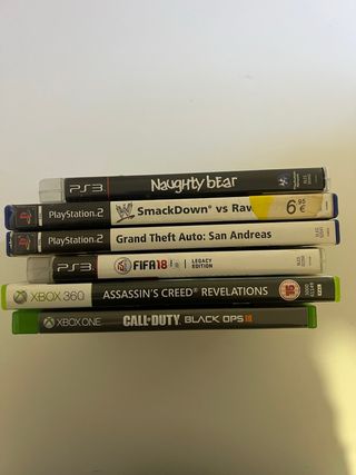 Lote 6 Videojuegos PS2, PS3, Xbox 360, Xbox One