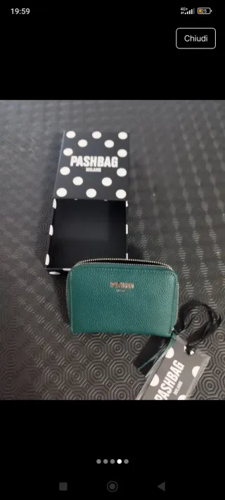 Portafogli Pashbag ecopelle verde