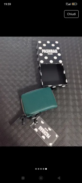 Portafogli Pashbag ecopelle verde