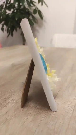 Cornice decorativa 3D con fiori e scritta