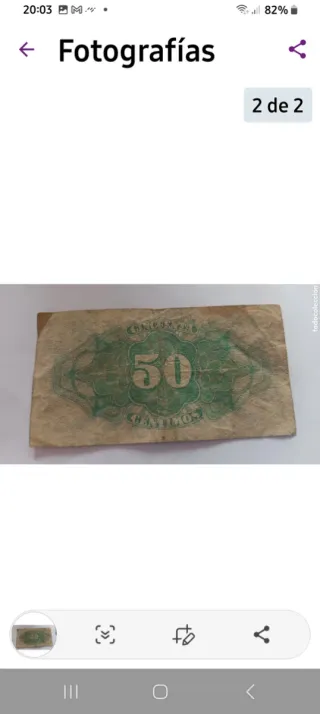 50 Céntimos República Española 1937