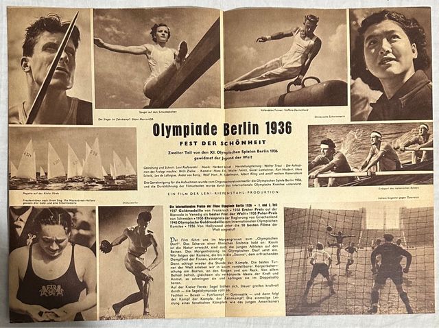 Olimpiadas de Berlín 1936. Lote. Leni Riefenstahl.