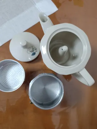 Set caffè vintage porcellana e metallo