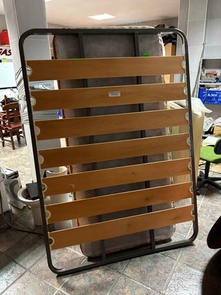 Somier metálico con lamas de madera