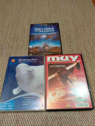 Lote 3 DVDs Documentales: Universo, Oceanográfico