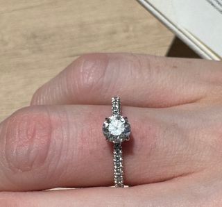 Anillo Oro 18K Swarovski Diamante 0.7ct