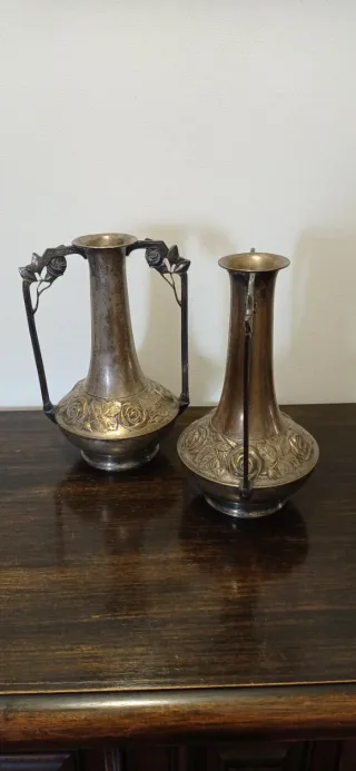 Coppia vasi Art Nouveau Kayserzinn