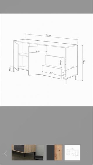 Aparador nuevo embalado Forés Brooklyn