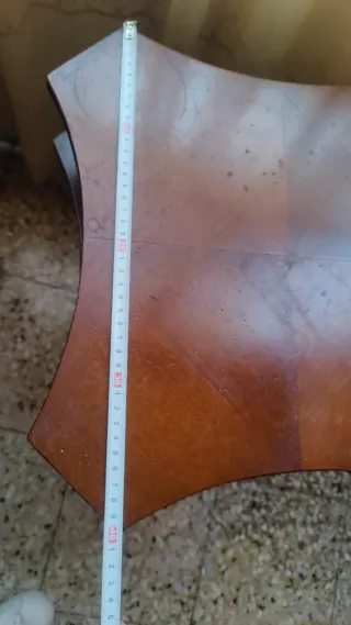 Mesa Auxiliar de madera Doble Tablero vintage