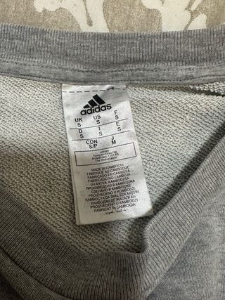 Sudadera Adidas Gris con Rayas