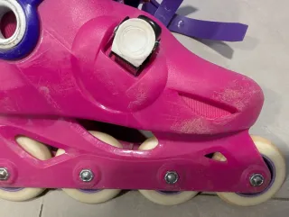Patines en línea rosas para niña talla 28 a 30