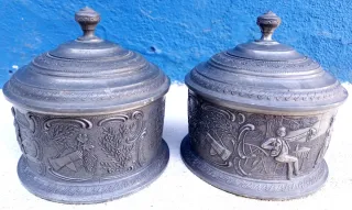 Bombonera/Azucarero Decorativo Alemán (Estaño)