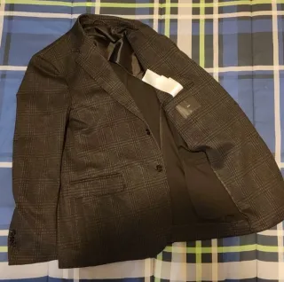 Giacca uomo a quadri grigia