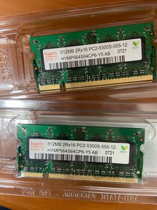 2x Hynix 512MB PC2-5300S-555-12 RAM