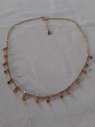 Collana donna color oro con ciondoli