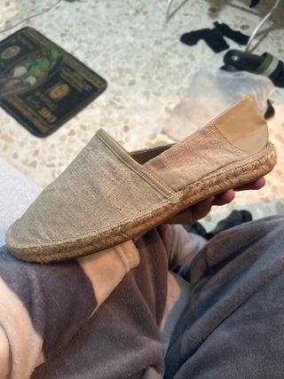 Zapatos Zara Esparto Hombre Beige/Gris 1 Uso