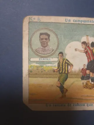 Cromo Fútbol Zamora Chocolate Samitier Nº 8
