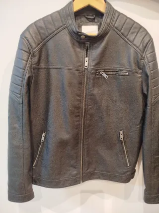 Chaqueta biker cuero sintético Jack and Jones
