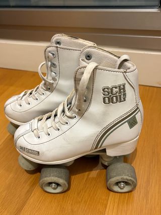 Patines de ruedas blancos niña