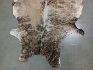 Alfombra Piel Vaca Marrón y Blanca