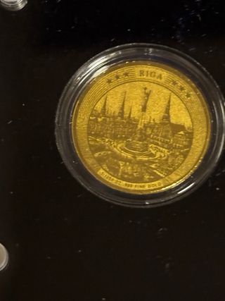 4 Monete Oro 999/1000 24k 20mm Gabon