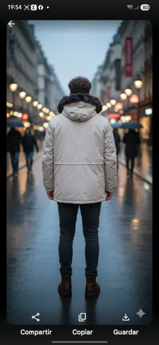 Parka Leduntino CF-1986 Talla L Beige