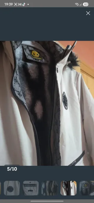 Parka Leduntino CF-1986 Talla L Beige