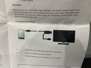Cable CSL USB a HDMI MHL 2m
