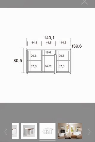 Aparador Blanco Mate Elis Nuevo