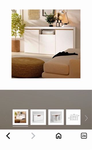 Aparador Blanco Mate Elis Nuevo