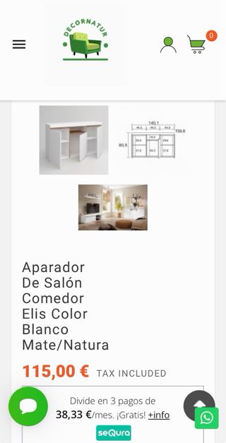 Aparador Blanco Mate Elis Nuevo