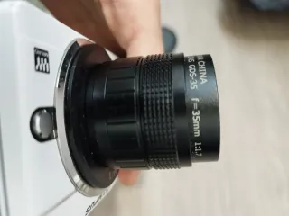 Cámara Olympus EPL1 Beige/Blanca Objetivo 35mm