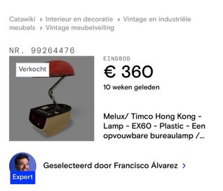 Reloj Despertador Lampara Space Age 80s