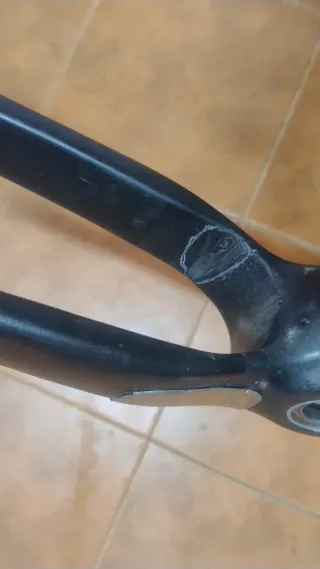 Cuadro Carbono, tija, pedalier y rueda trasera