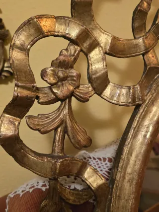 Espejo Barroco Antiguo Madera Dorado