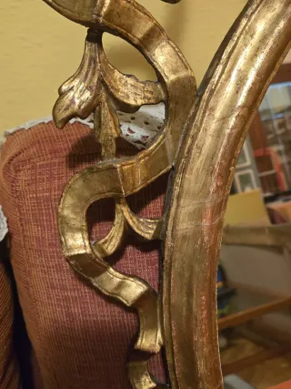 Espejo Barroco Antiguo Madera Dorado