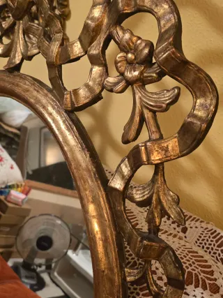 Espejo Barroco Antiguo Madera Dorado