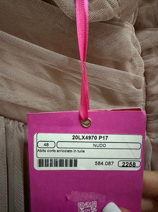 Abito lungo Carla Montanarini lux tg 48 colore nud