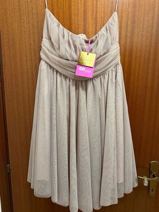 Abito lungo Carla Montanarini lux tg 48 colore nud