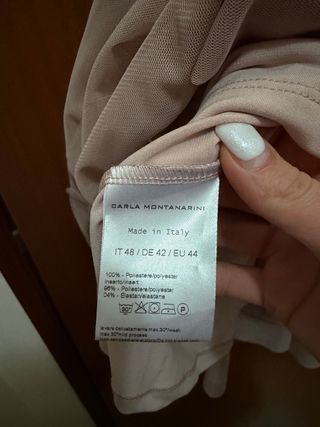 Abito lungo Carla Montanarini lux tg 48 colore nud