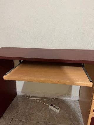 URGE!! Escritorio madera y plástico beige/burdeos