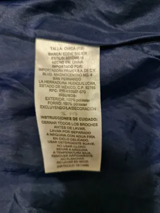 Chaqueta 3 en 1 Eddie Bauer Niño Azul. 7/8 años