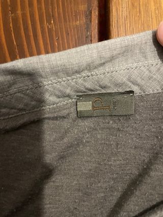 Camicia donna grigia con colletto bianco