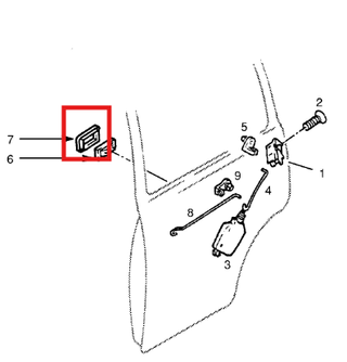 Cobertura Moldura porta dentro Opel Corsa A